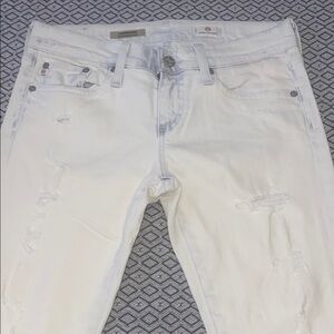 Adriano Goldschmied Women's White Distressed Jeans